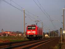 Am Abend des 24.04.2006 durchf�hrt die nagelneue 146 226-6 Herleshausen in Richtung Bebra.