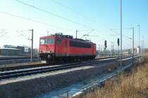 E-Lok 155 215 Bahnhof Reichenbach/Vogtl. an 10.12.2002