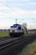 Bei immer schw�cher werdendem Licht kommt als letztes Motiv die 203 764-6 bei Allerheiligen daher....Freitag 27.Januar 2012.