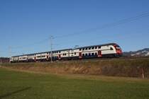 RABe 514 035-5 f�hrt am 15.1.12 von Wetzikon Richtung Bubikon.