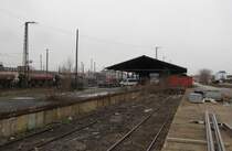 Ehemalige G�terverladegleise in Erfurt Gbf, vom freizug�nglichen Gel�nde aus fotografiert; 22.01.2012