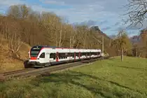RABe 521 204 als SBB 87671 Engen - Konstanz zwischen M�hlhausen und Singen(Htw). 03.01.12