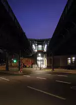 Abendstimmung am Hamburger U-Bahnhof Kellinghusenstra�e, 14.1.2012