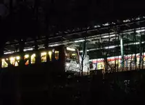 Ein Winterabend am Bahnhof Kellinghusenstra�e - Hamburg Eppendorf, 14.1.2012