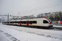 Am 05.01.2012 f�hrt RABe 523 040 in den Bahnhof Luzern ein.