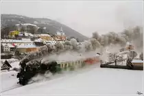 Der n�chste Programmpunkt der “The Railway Touring Company” war heute der  Winterdampf auf der Murtalbahn  - Bespannt mit der U 11  Mauterndorf  (Baujahr 1894) ging es von Murau nach Tamsweg und retour.
Murau 7.2.2012