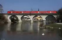 DB 440 als RE 4068 M�nchen - Passau, KBS 880 N�rnberg - Passau, fotografiert auf der Vilsbr�cke in Vilshofen am 23.03.2011 