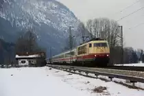DB 103 245 mit IC 1283 am 04.02.12 aufgenommen bei Niederaudorf