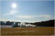 Auf der Stainzerbahn f�hrt 298.56 mit diesem wunderbar aussehenden Foto GmP von Preding nach Stainz. 
Neudorf 5.2.2012 

