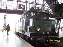 E 44 046 auf dem Museumsgleis im HBF Leipzig