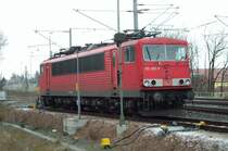 E-Lok 155 083  am 16.12.2002 abgestellt in Reichenbach/Vogtl.
(Eine Diesellok �bernimmt hier den Zug)