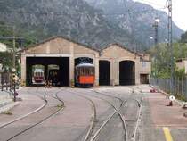 Gleisharfe vor dem Strassenbahndepot von Soller. Aufnahme am 6.5.2006