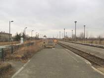 Bahnsteig 1 und ein Teil der Gleianlagen in K�hnhausen; 17.02.2012