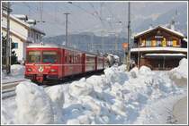 S2 1556 mit Steuerwagen 1712 in Bonaduz. (12.02.2012)