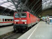 Lok 143 217 in Leipzig Hbf mit RB17619 nach Eilenburg Ost, 13.05.06