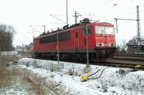 E-Lok 155 031 am 20.12.2002 in Reichenbach/Vogtl.