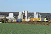 182 510 von TX mit G�terzug am 02.10.11 bei Karlstadt
