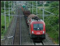 Ein sehr freundlicher TFZF war am Samstag den 20. Mai 2006 mit 1116 267 und einem G�terzug Richtung Wien unterwegs. Die Aufnahme entstand kurz nach Pfaffst�tten. Nochmal ein Dankesch�n an den TFZF.