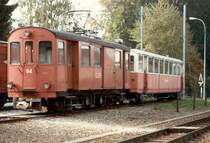 Diensttriebwagen Xe 4/4  94 im Depotareal von Langenthal im M�rz 1985