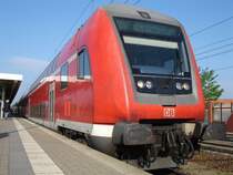 Mein letzte Foto vom  alten  RE4 Rathenow <-> Lutherstadt Wittenberg/Falkenberg(Elster. Am 24.Mai 2006 steht dort der Steuerwagen im sch�nsten Sonnenschein zum fotografieren bereit.
Ab 28.Mai 2006 fa�hrt hier der  neue  RE2 Rathenow <-> Cottbus.