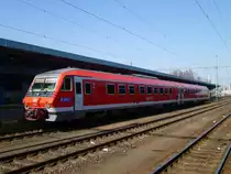 610 002 steht am 17.03.12 im Bahnhof Cheb, zur Weiterfahrt nach N�rnberg bereit.