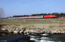 �BB 1116 189-0 vor OIC 863 Bregenz - Wien Westbahnhof, Westbahn KBS 101 Salzburg - Linz, fotografiert an der V�ckla zwischen Bhf. Redl-Zipf und Gampern am 15.03.2012