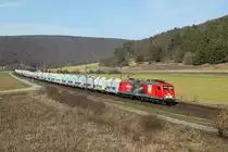 MEG 802 mit einem Zementzug am 17.03.2012 bei Harrbach.