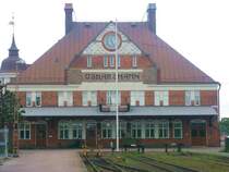 Oskarshamn: der letzte Zug hat den Bahnhof verlassen:stillgelegt