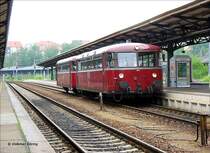 Nachschuß auf eine Doppeltraktion  Uerdinger  798 (ex VT 98) der Hochwaldbahn - Zittau,18.5.2006
