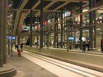 Gleis 6 des neuen Hauptbahnhof zu sehen ist auch die  wundersch�ne  Flachdecke die wir unserem Bahnchef, Herrn Mehdorn, zu verdanken haben. ;-)