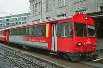 1 + 2 Kl. Steuerwagen ... ABt  114 im Bahnhof von St.Gallen am 08.05.2006
