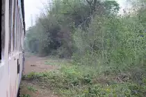 An die aufgelassenen Station Witthayalai Kaset erinnern heute nur mehr die zwei Fundamente der Tokenst�nder. Bild vom 11.M�rz 2012.