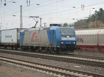 185 510 von TX-Logistic in Eichenberg auf dem Weg Richtung S�den. 13.04.2006