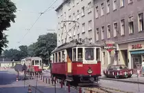 Wien Wiener Stadtwerke-Verkehrsbetriebe (WVB) SL 62 (M 4092 (Lohnerwerke 1929)) XII, Meidling, Breitenfurter Straße / Schedifkaplatz / Philadelphiabrücke im Juli 1975. - Scan eines Diapositivs. Kamera: Minolta SRT-101.