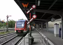 Hf-Signal mit Ra 11 am kurzen Mast; noch Hf 2 f�r ausfahrende BR 648 nach Bad Harzburg. Goslar 15.05.11