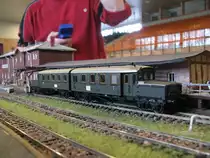 Auf der H0-Modellbahn-Anlage des MBC Ludwigslust sah ich diesen interessanten Akku-Triebwagen ... der  DRG , Modellbahn-Ausstellung in Ludwigslust, 12.12.2010