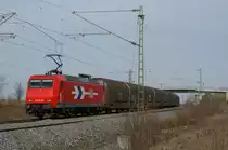 145-CL 012 (145 090-7) mit ARS-Altmannzug bei Iphofen am 29.03.2012 