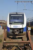 OSNABRÜCK, 16.03.2012, VT 648 191 der NordWestBahn gammelt in Osnabrück vor sich hin