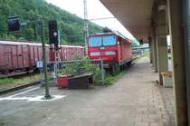 E-Lok 180 008-5  Juni 2002 im Bahnhof Bad Schandau