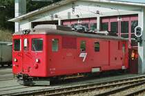 De 4/4 402 Abgestellet vor dem Depot in Tramelan am 02.05.2006