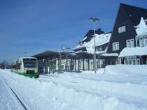 Winter im Th�ringer Wald, STB VT 116 am 02.03.2005 in Neuhaus am Rennweg