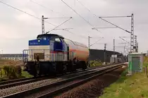 203 764-6 mit einem Kesselwagen bei Neuss Allerheiligen.30.3.2012