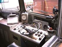 Der Arbeitsplatz eines Taigatrommelf�hrers. 120 366 in Sta�furt 27.05.06
