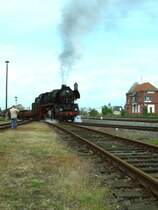 41 1231 zieht einen Fotog�terzug �ber den Ablaufberg in Sta�furt, 27.05.06
