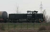 Mak G1700, MRCE 500 1592 am 10.04.2006 bei der Zuf�hrung von leeren Kesselwagen in das Werk Leuna. Aufnahmepunkt ist der B� �ber die Hauptstrecke Gro�korbetha Richtung Halle (mit Tele 300mm)