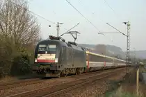 DB Fernverkehr ES 64 U2-072 (182 572) am EC6 am 27.3.2012 in Limperich. Gru� an den Tf ! 