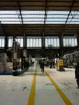 Die Halle des Gare d'Austerlitz am 3.4.2012. Dieser Bahnhof ist relativ unbedeutend und wir haupts�chlich von Intercitys in Richtung Orleans bedient.