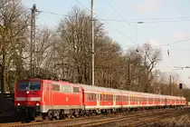 Die 111 119 fuhr am 19.3.12 mit einem umgeleiteten RB 35 Verst�rker durch Ratingen-Lintorf.
