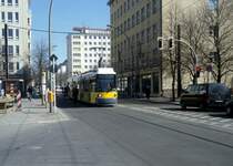 Berlin BVG SL 12 (GT6) Invalidenstraße / Nordbahnhof im März 2005. - Scan eines Diapositivs. Film: Kodak Ektachrome ED 3. Kamera: Leica CL.
