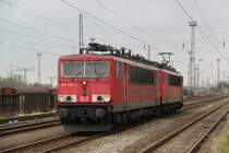 155 096-1+155 213-2 fuhren bisschen spazieren gegen 15.12 Uhr kamen die beiden wieder zur�ck Rostock-Toitenwinkel.10.04.2012 